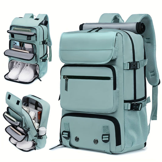 TRAVELMAX Waterproof Travel Backpack with USB Charging and Shoe Compartment