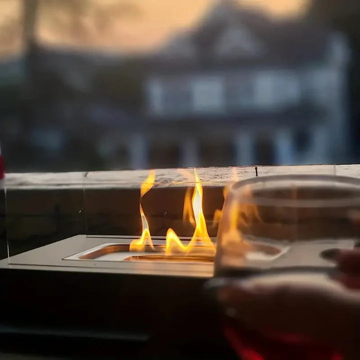 Tabletop Bio Ethanol Fireplace Smokeless Indoor Outdoor Flame Heater