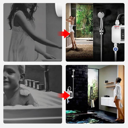 Tankless Electric Water Heater Instant Hot Water Compact Energy Efficient Design