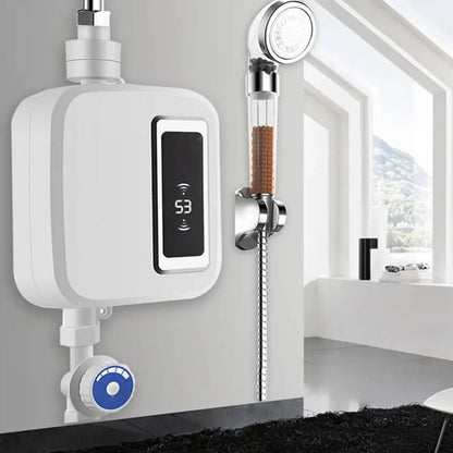Tankless Electric Water Heater Instant Hot Water Compact Energy Efficient Design