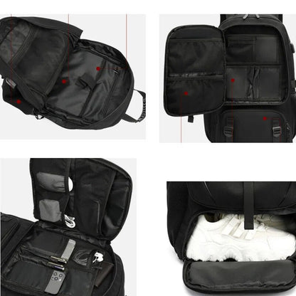 Tech Trek Pro 50L til 80L rygsæk med USB-opladningsport og laptop-opbevaring