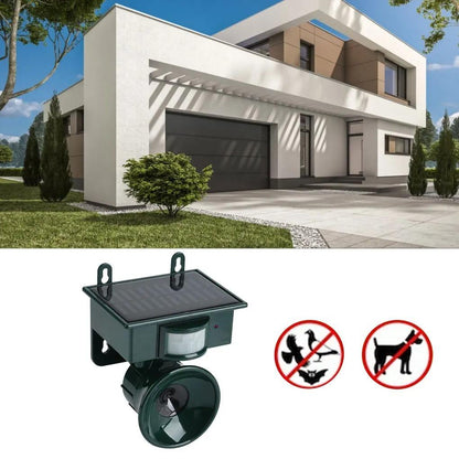 TerraGuard solcelledrevet fugleafviser med PIR bevægelsessensor og lydafskrækkelse