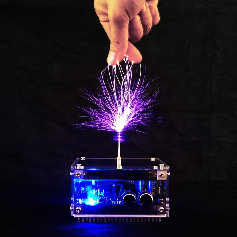 Tesla Plasma Music Speaker with Lightning Effects and Wireless Bluetooth Sound Display