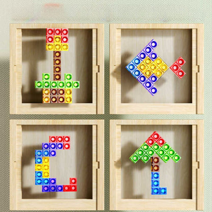 TetrisWood houten puzzelspel voor familieplezier en hersentraining