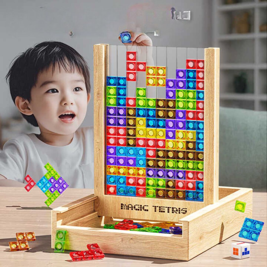 TetrisWood houten puzzelspel voor familieplezier en hersentraining