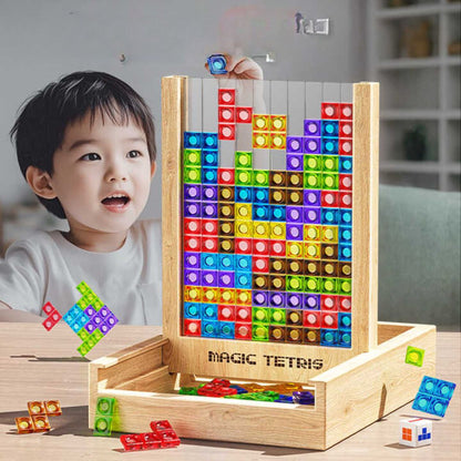 TetrisWood houten puzzelspel voor familieplezier en hersentraining
