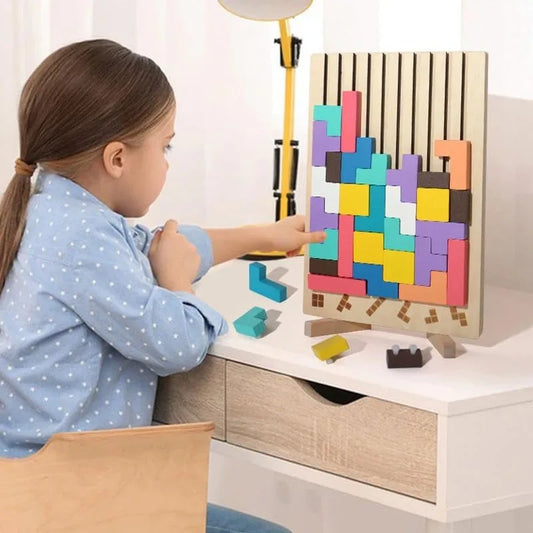 ThinkWood Wooden Puzzle Game Montessori Educational Learning Toy for Kids