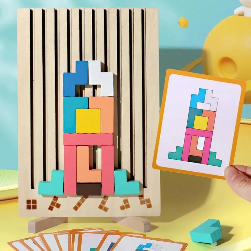 ThinkWood Holzpuzzle Montessori Lernspielzeug für Kinder