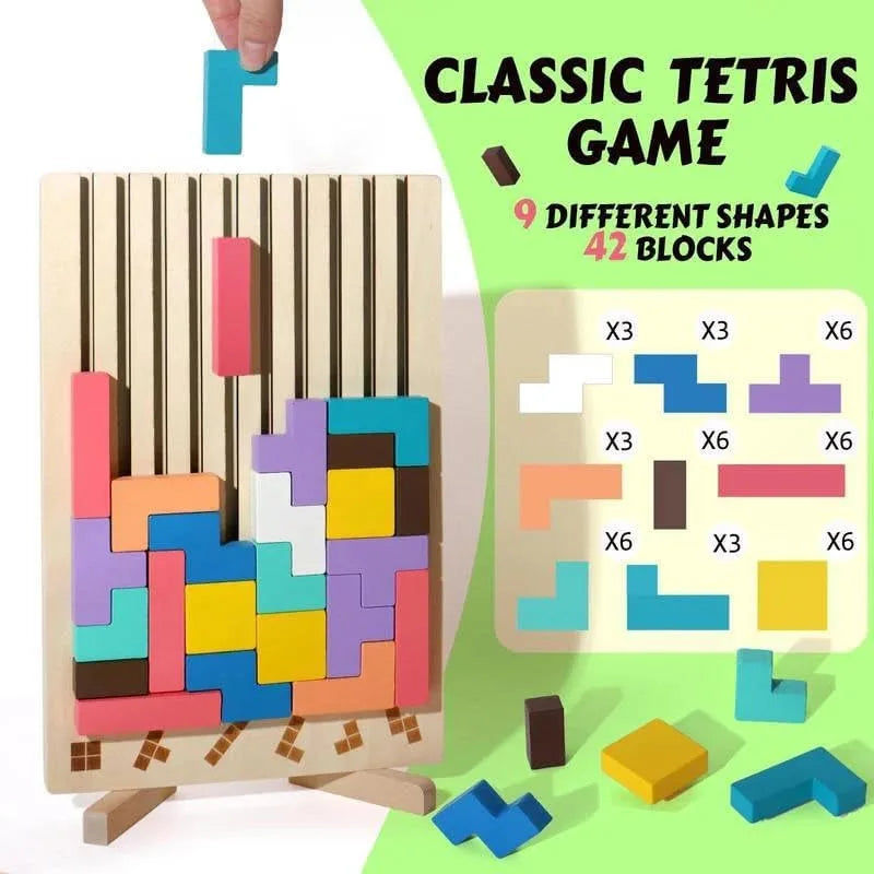 ThinkWood Holzpuzzle Montessori Lernspielzeug für Kinder