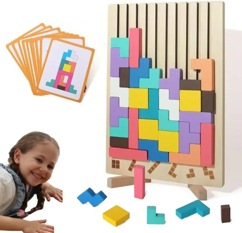 ThinkWood Holzpuzzle Montessori Lernspielzeug für Kinder