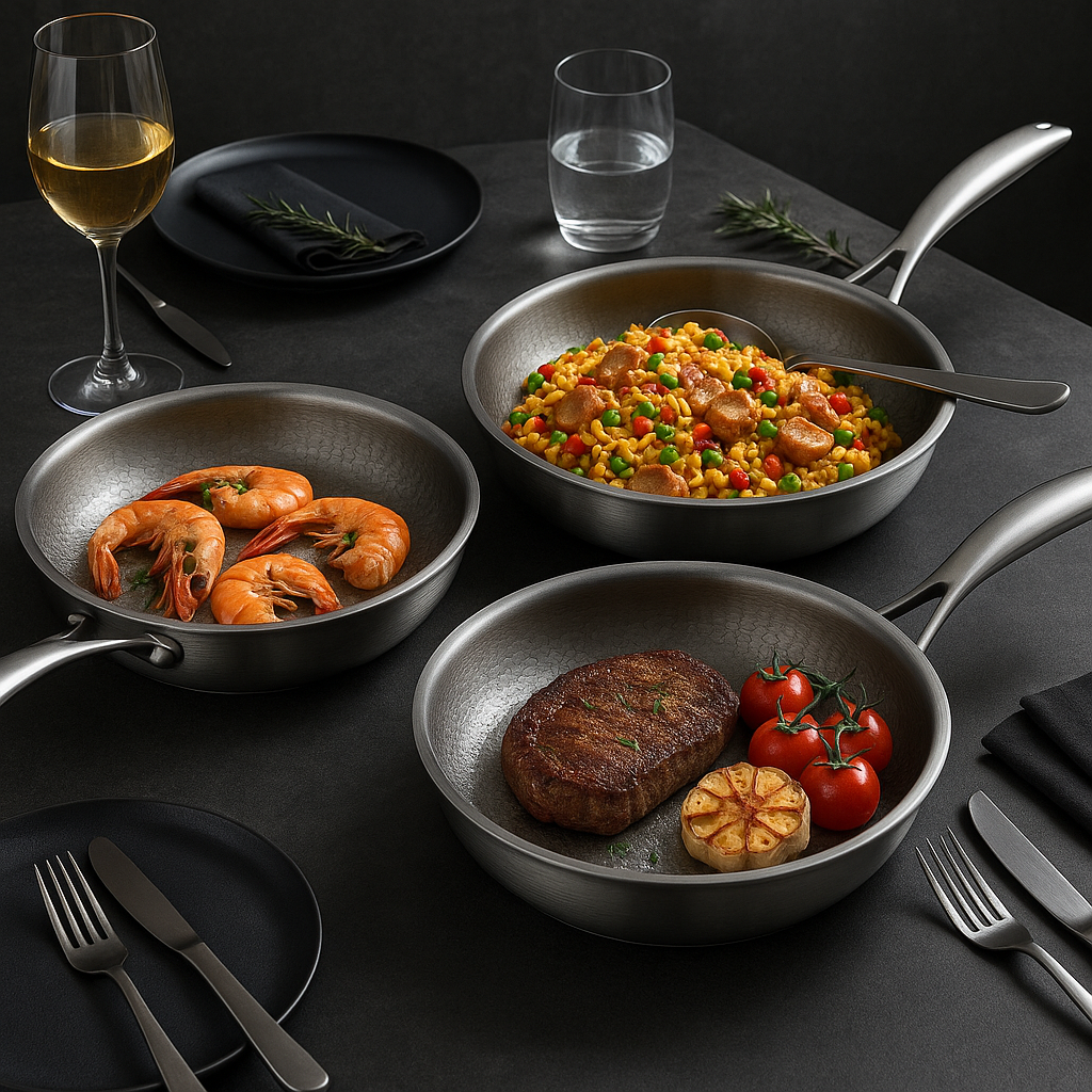 Titan Premium Titan-Bratpfanne unbeschichtet induktionsgeeignet