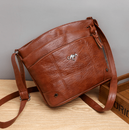 Toli Vintage Leder Schultertasche mit Geräumigem Organisiertem Design