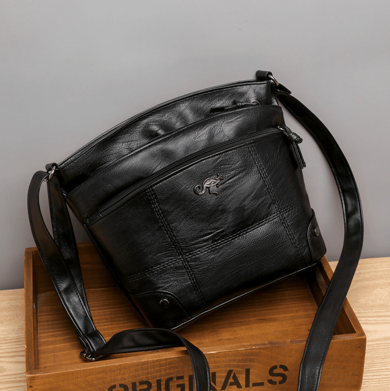 Toli Vintage Leder Schultertasche mit Geräumigem Organisiertem Design