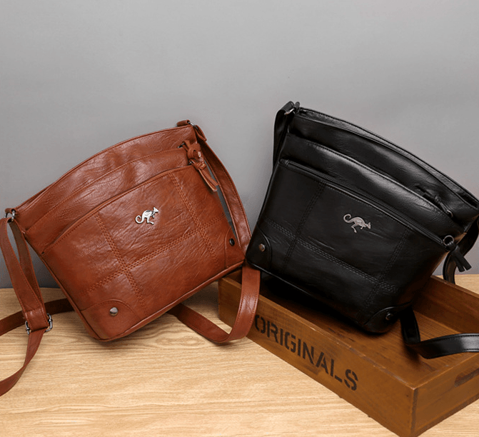 Toli Vintage Leder Schultertasche mit Geräumigem Organisiertem Design