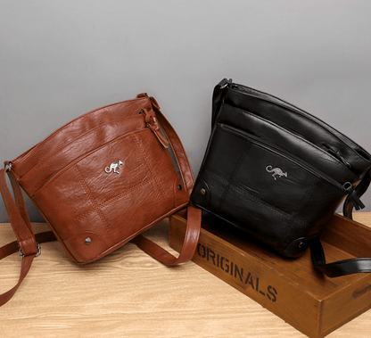 Toli Vintage Leder Schultertasche mit Geräumigem Organisiertem Design