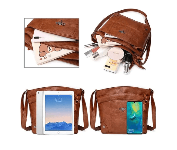 Toli Vintage Leder Schultertasche mit Geräumigem Organisiertem Design