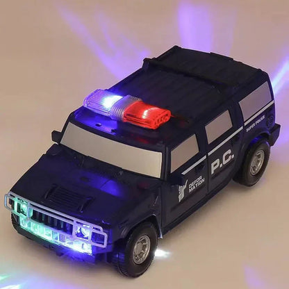 Transformierendes Roboterauto 2 in 1 Polizeiauto und Roboter Spielzeug mit Licht und Sound