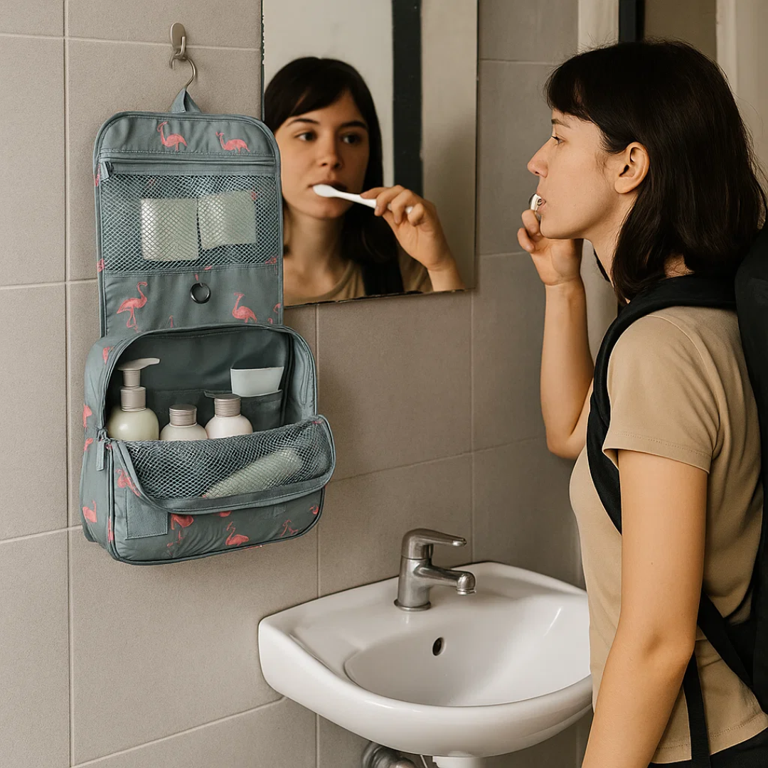 TravelEase waterbestendige toilettas met ophanghaak