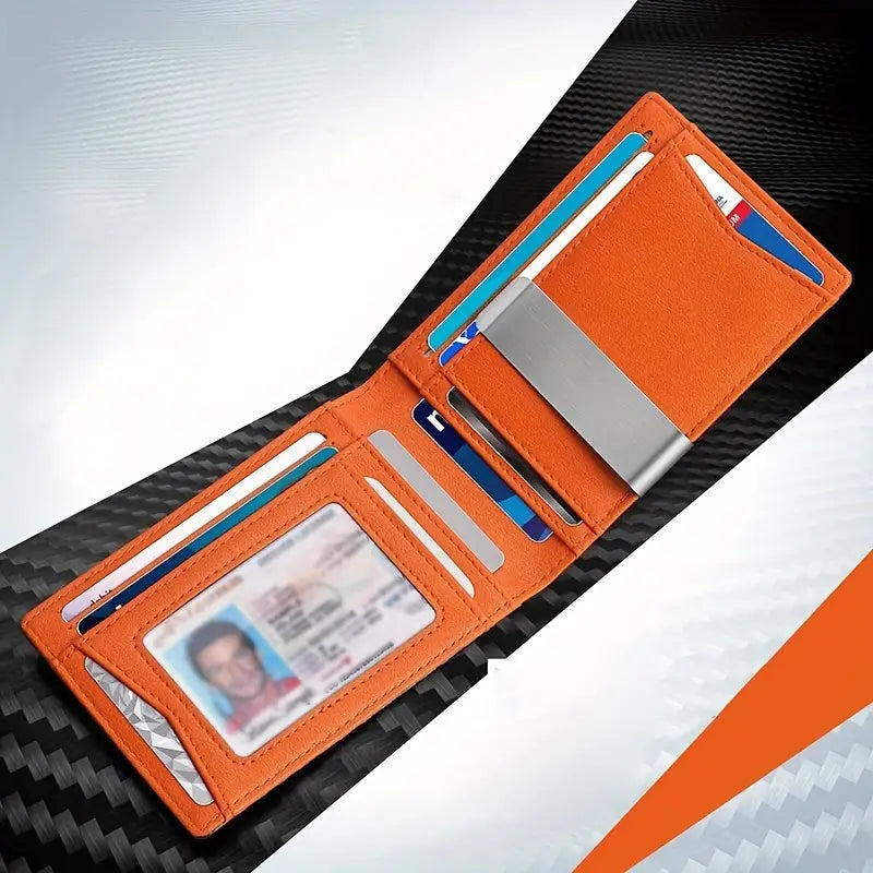 TravelPrime RFID-blokerende slank rejsepung carbon-look bifold