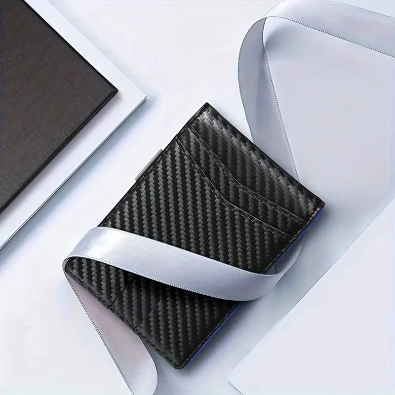 TravelPrime RFID-blokerende slank rejsepung carbon-look bifold