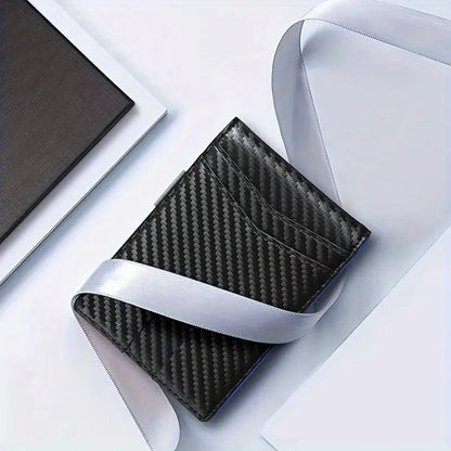 TravelPrime RFID-blokerende slank rejsepung carbon-look bifold