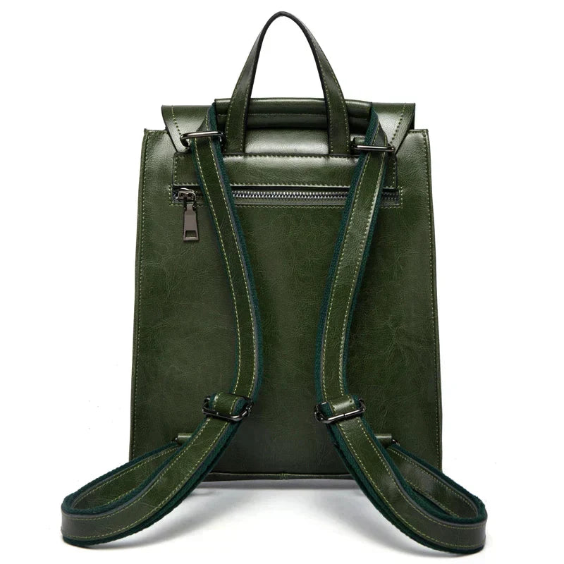 Trendy Leather Backpack for Women Stylish Everyday Travel Bag