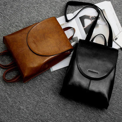Trendy Leather Backpack for Women Stylish Everyday Travel Bag
