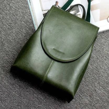 Trendy Leather Backpack for Women Stylish Everyday Travel Bag