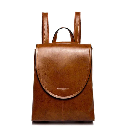 Trendiger Leder-Rucksack für Damen stylische Alltagstasche zum Reisen