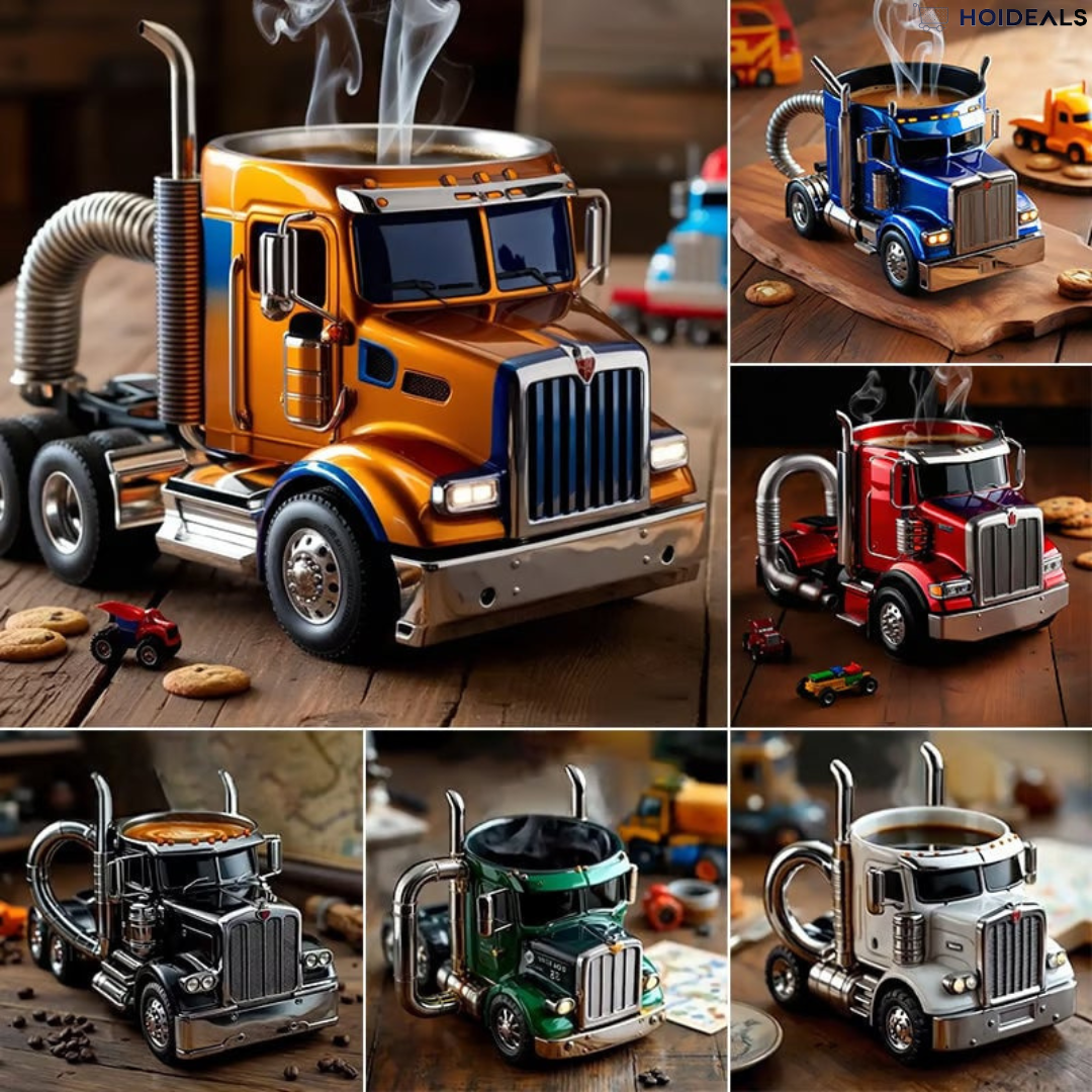 LKW-förmige Keramiktasse Handgefertigtes Geschenk für Fahrer