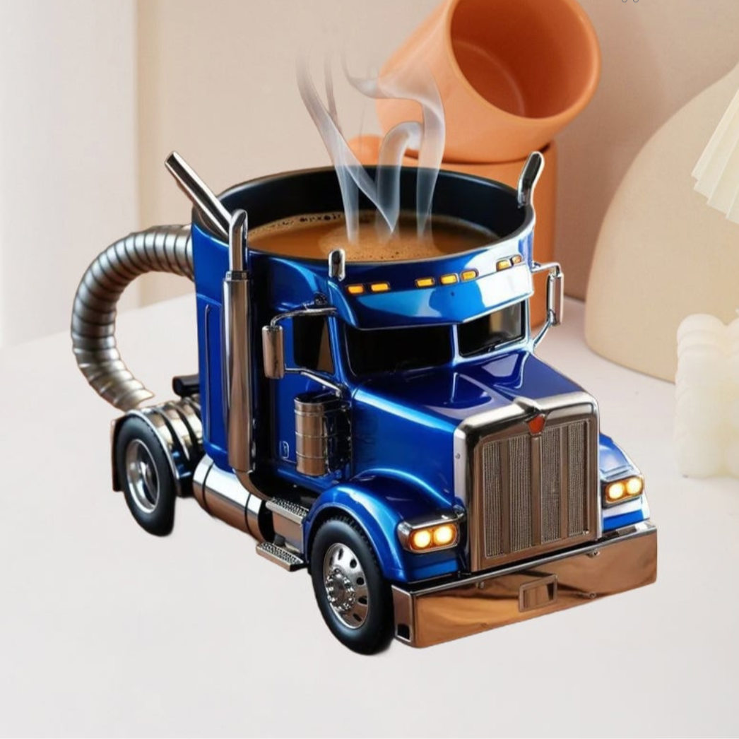 LKW-förmige Keramiktasse Handgefertigtes Geschenk für Fahrer
