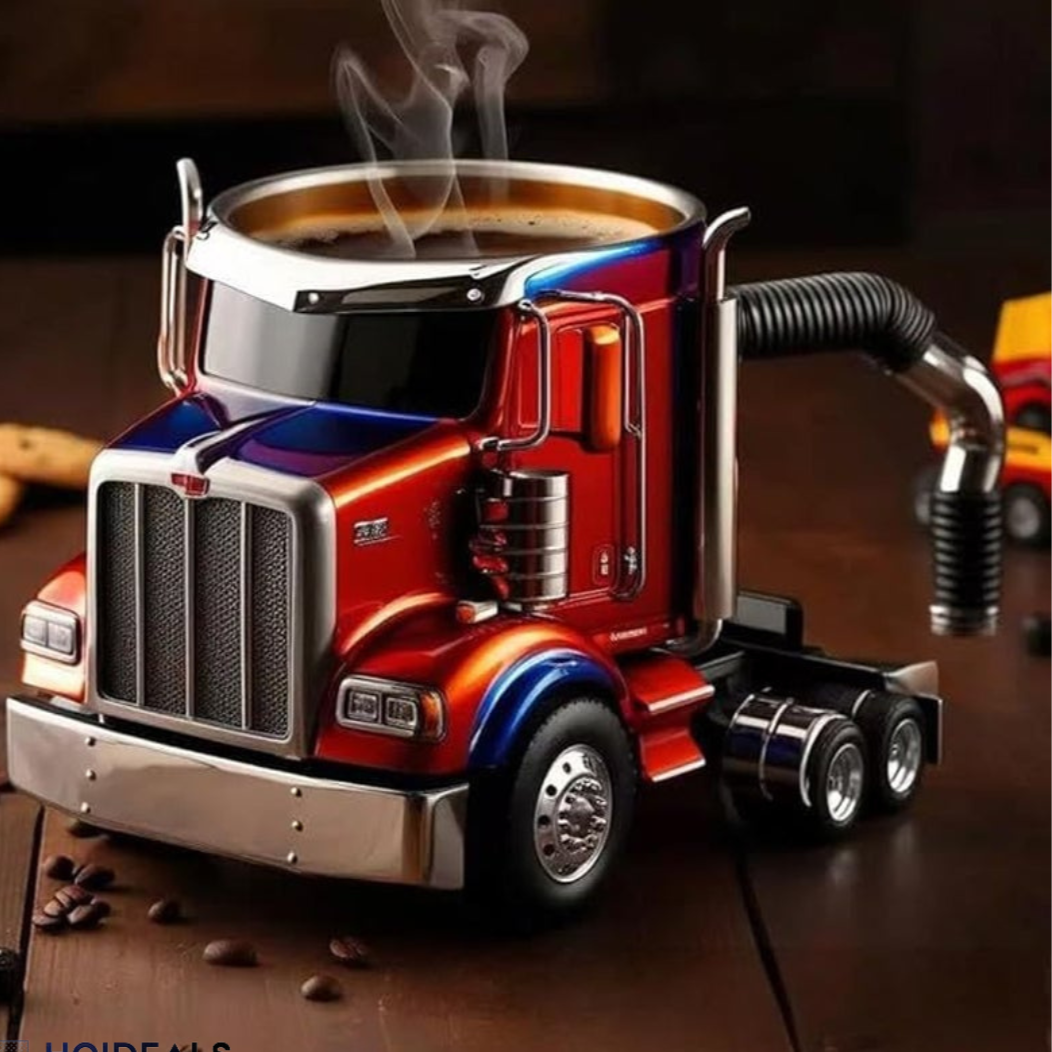 LKW-förmige Keramiktasse Handgefertigtes Geschenk für Fahrer