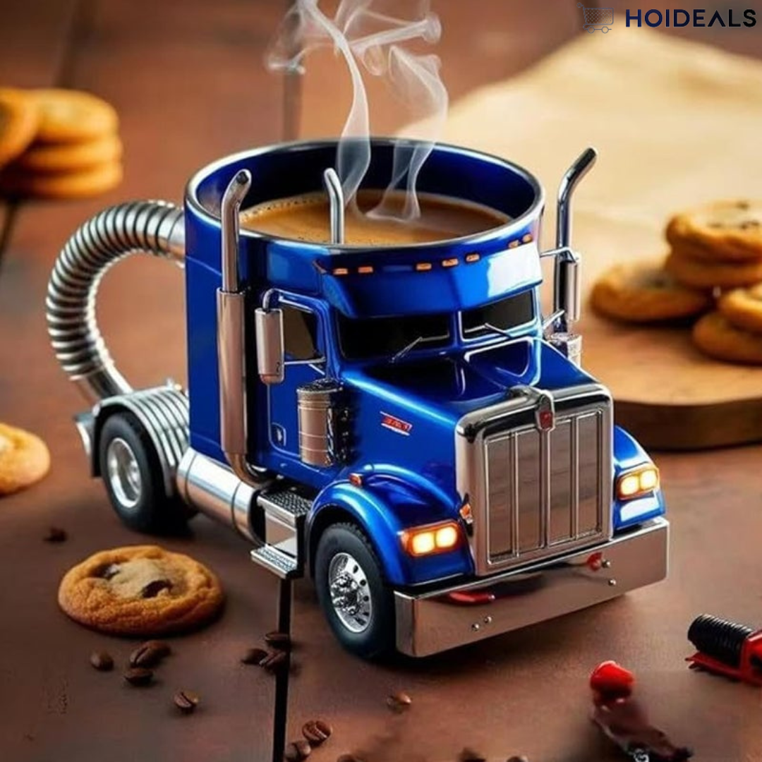 LKW-förmige Keramiktasse Handgefertigtes Geschenk für Fahrer