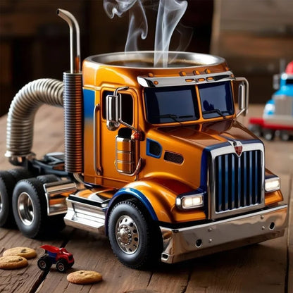 LKW-förmige Keramiktasse Handgefertigtes Geschenk für Fahrer