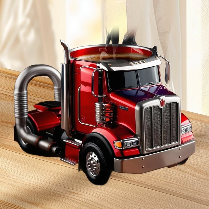 LKW-förmige Keramiktasse Handgefertigtes Geschenk für Fahrer