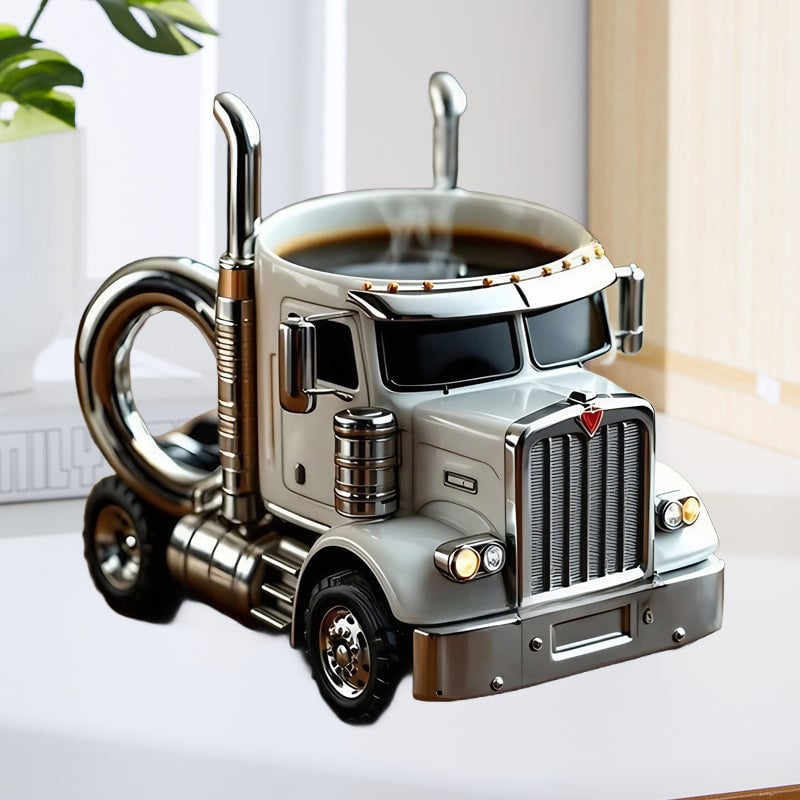 LKW-förmige Keramiktasse Handgefertigtes Geschenk für Fahrer