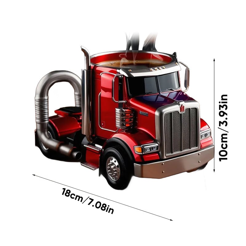 LKW-förmige Keramiktasse Handgefertigtes Geschenk für Fahrer