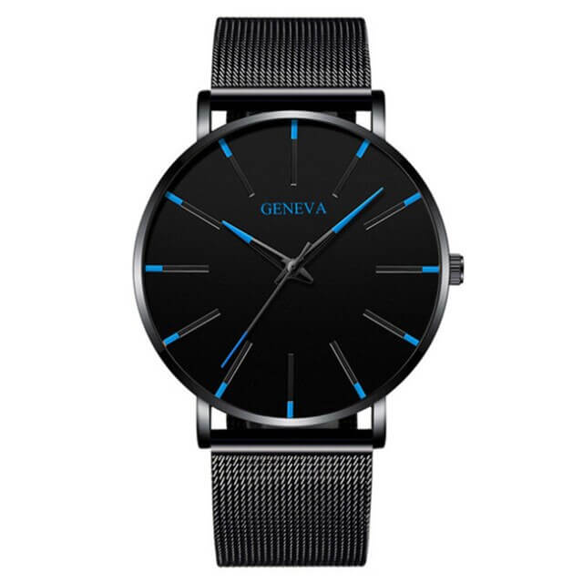 Ultra Thin Men’s Business Watch with Minimalist Stainless Steel Design