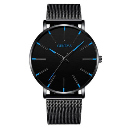 Ultra Thin Men’s Business Watch with Minimalist Stainless Steel Design
