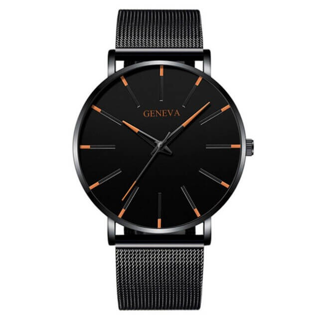 Ultra Thin Men’s Business Watch with Minimalist Stainless Steel Design