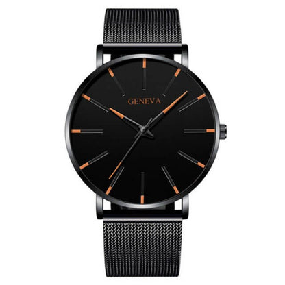 Ultra Thin Men’s Business Watch with Minimalist Stainless Steel Design