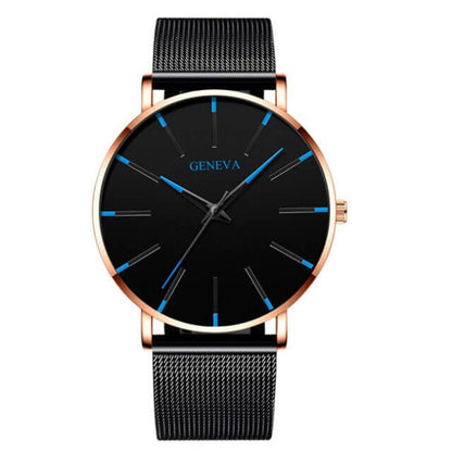 Ultra Thin Men’s Business Watch with Minimalist Stainless Steel Design