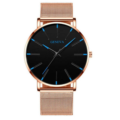 Ultra Thin Men’s Business Watch with Minimalist Stainless Steel Design