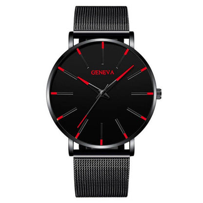 Ultra Thin Men’s Business Watch with Minimalist Stainless Steel Design