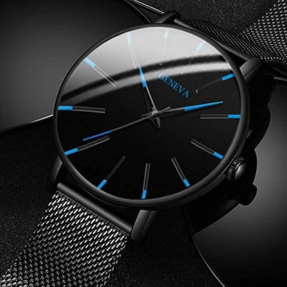 Ultra Thin Men’s Business Watch with Minimalist Stainless Steel Design