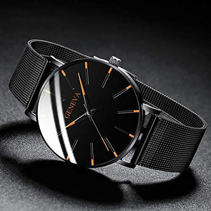 Ultra Thin Men’s Business Watch with Minimalist Stainless Steel Design