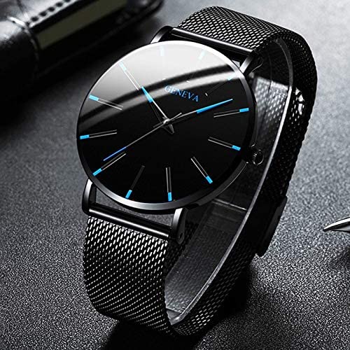 Ultra Thin Men’s Business Watch with Minimalist Stainless Steel Design