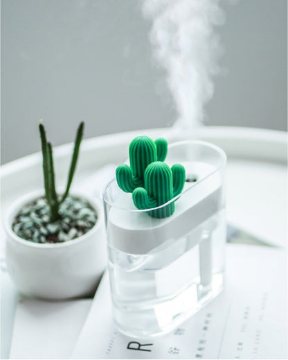 Ultrasone etherische-oliediffuser met cactusontwerp