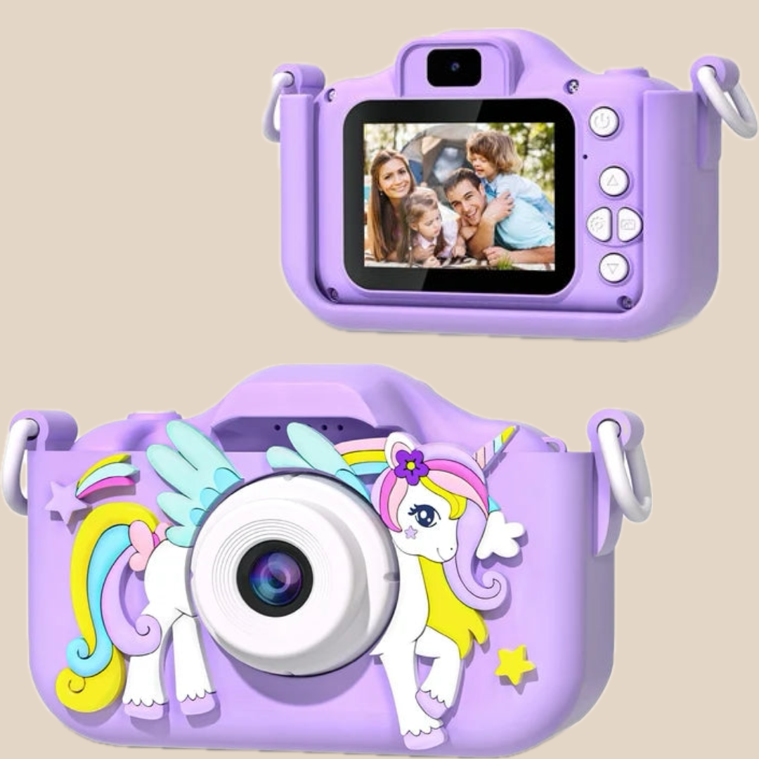 Einhorn Kinderkamera mit 32GB SD-Karte HD Foto- und Videospielzeugkamera für Kinder