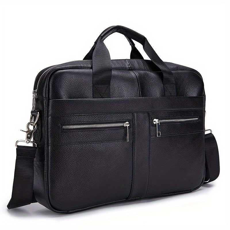 Ventolini echte leren heren schoudertas verstelbare crossbody